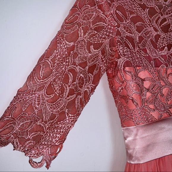 NWT Mingda’s Dress Peach Full Length Formal Gown - Picture 4 of 8